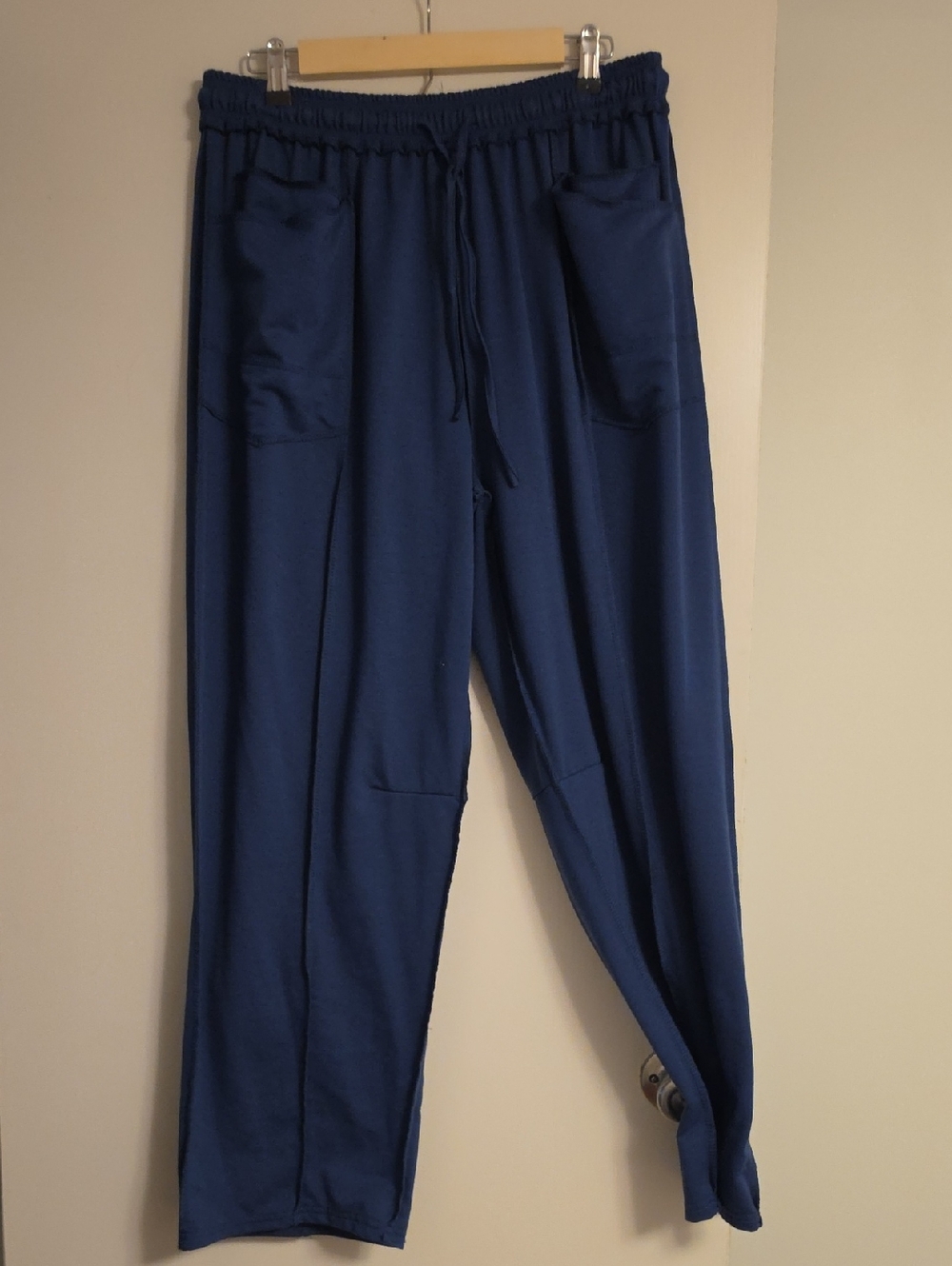 Drawstring Knit Pants - Navy